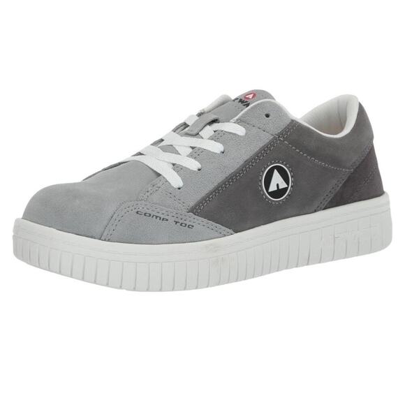 Airwalk Camino Women’s Grey Safety Toe Shoes – Size 8 WIDE – Slip Resistant NEW - Picture 2 of 15